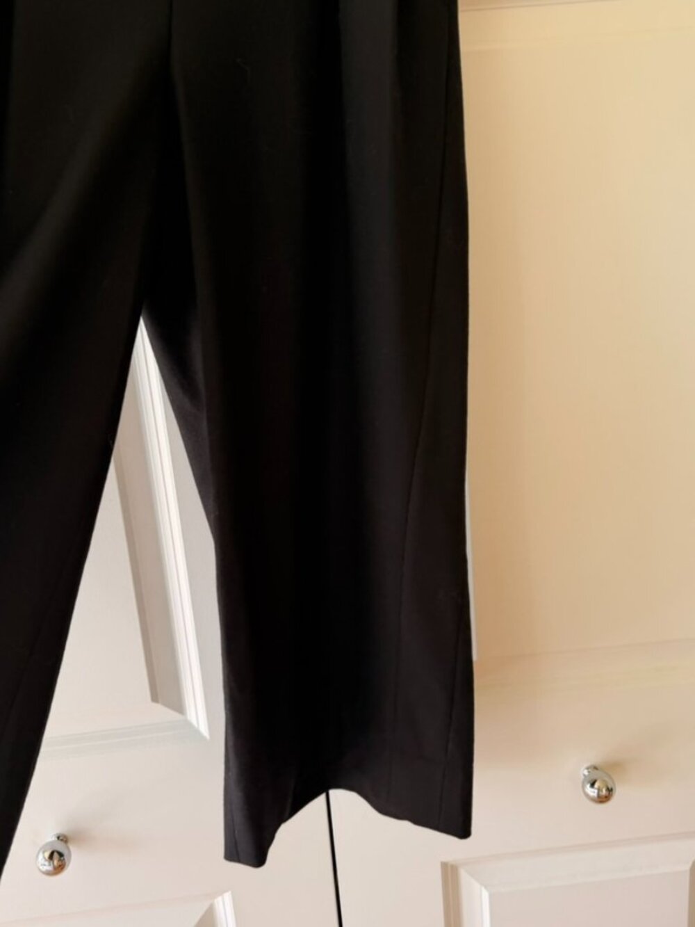 Akris Punto Black Wide Leg Belted Trousers Size 8 - Picture 2 of 13